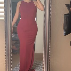 BURGUNDY LONG DRESS
